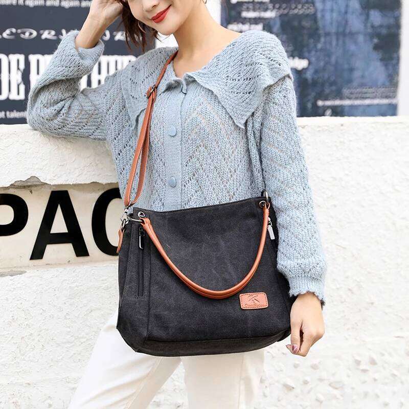 Designer Shoulder Crossbody Bags For Women Canvas Female Messenger Bag Purses And Handbags