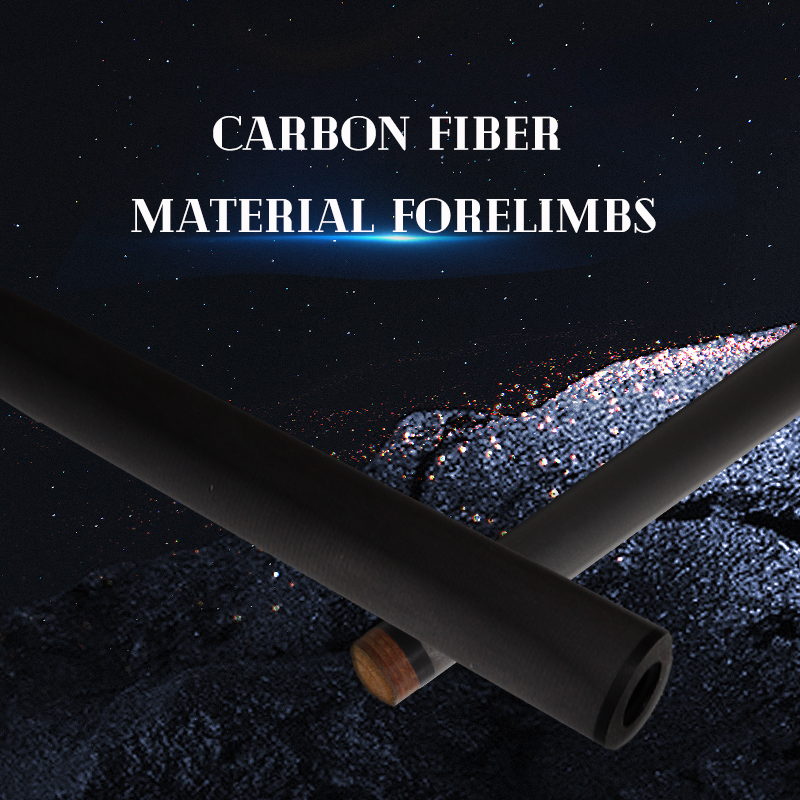 Carbon fiber Shaft Black Technology Billiard Cue Forelimb Bakelite Tip Diameter 12.9mm Foam Filling Uni-loc 3 Tooth Joint for Pool Cue Low Deflection 