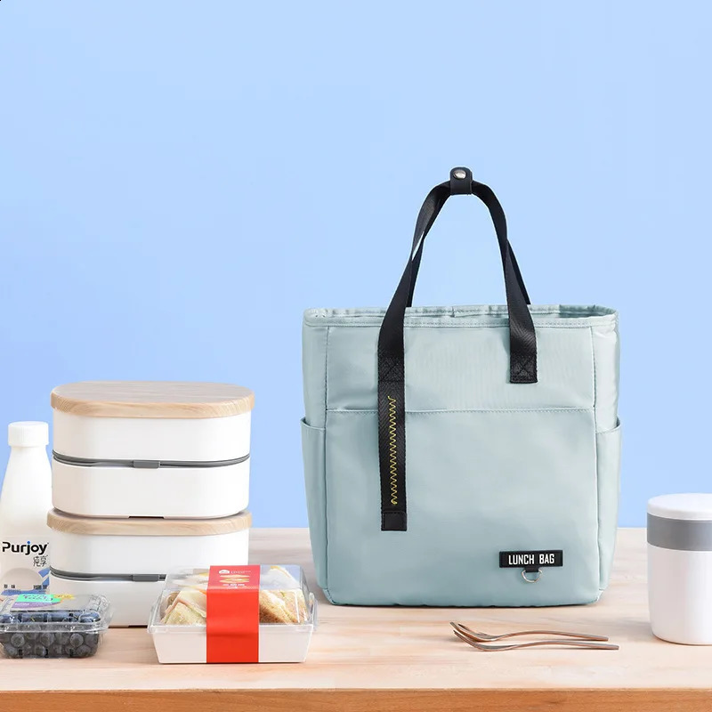 Insulated Bento Lunch Box Thermal Bag Large Capacity Food Zipper Storage Bags Container for Women Cooler Travel Picnic Handbags 250528