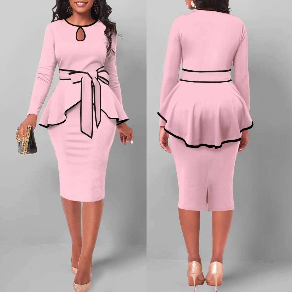 Sexyelegant Cross-Border Suit Dress Ruffle Edge Top Side Slit Skirt 2-Piece Set For Women From China Big Land