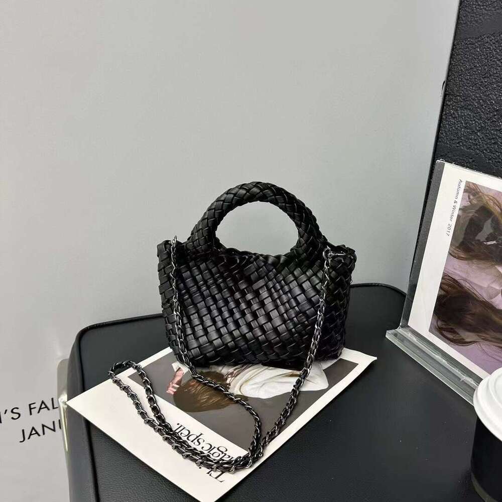 Tote Bag Braided Handbag New Genuine Leather Handwoven Basket Bag Versatile Cowhide Shoulder Crossbody Fashion Handbag For Women Shoulder Bag