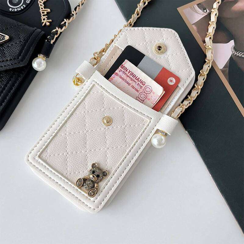 Multifuncional crossbody purse phone case for iphone 16 Pro Max 14 13 12 11 15 Silicone Wallet Card Holder Cover Lanyard Strap