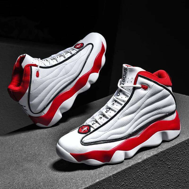 Quality Fiess Basketball Shoes Mens Autumn High Top Anti-skid Outdoor Sneakers