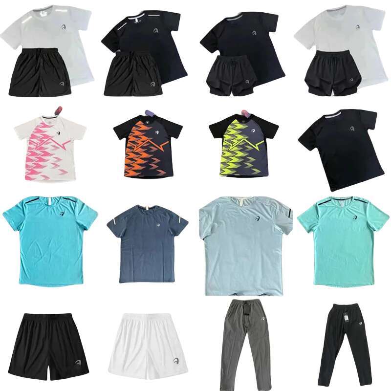 Mens Set Summer tshirt Shorts 2-in-1 Designer tracksuit Quick Dry Jersey Sweatpants Long Short Cool Breathable Fluorescent Running Suit 4XL 551