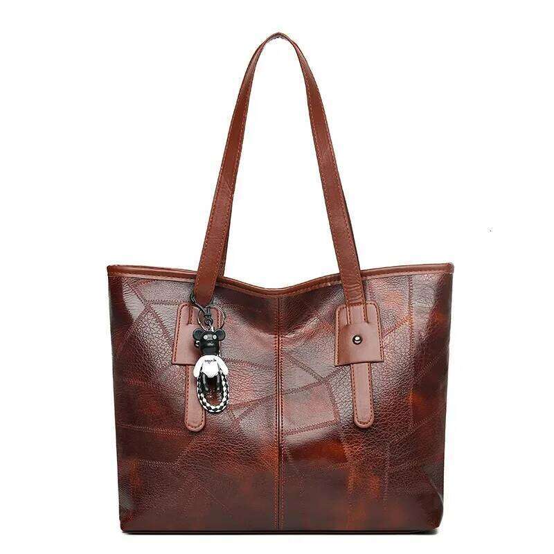 Trendy Women's 2025 New Large Capacity Tote Bag with Horizontal Square Zipper Single Shoulder Handbag Purses and Handbags