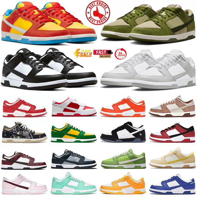 designer mens casual shoes Asparagus Panda White Black Grey Fog Valentine's Day UNC Blue Triple Pink Candy men women trainers sports sneakers sneaker Flat Shoe