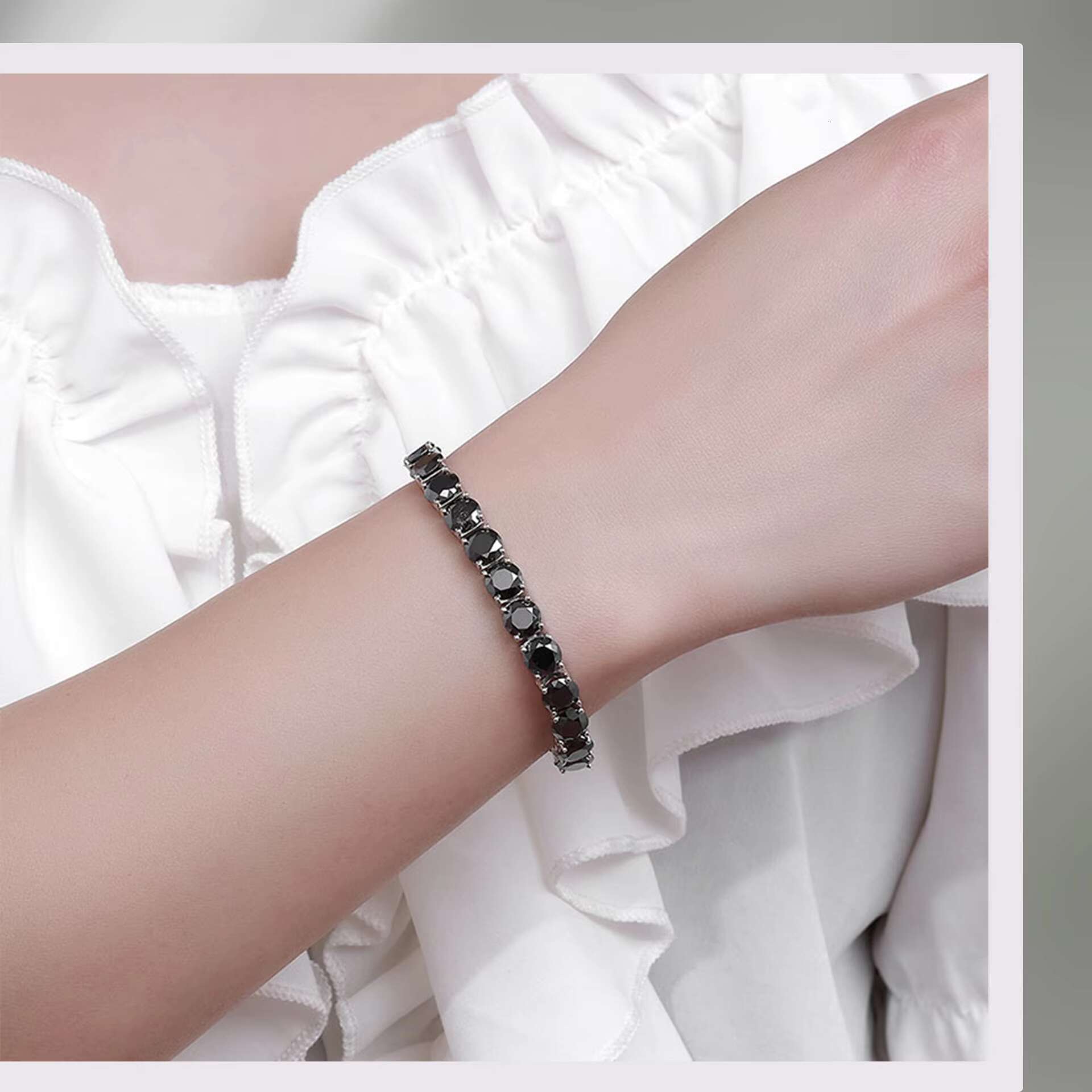 Fine Jewelry Hip Hop 925 Sterling Silver VVS Moissanite Diamond Cluster Iced Out Tennis Chain Bracelet Necklace for Men Women