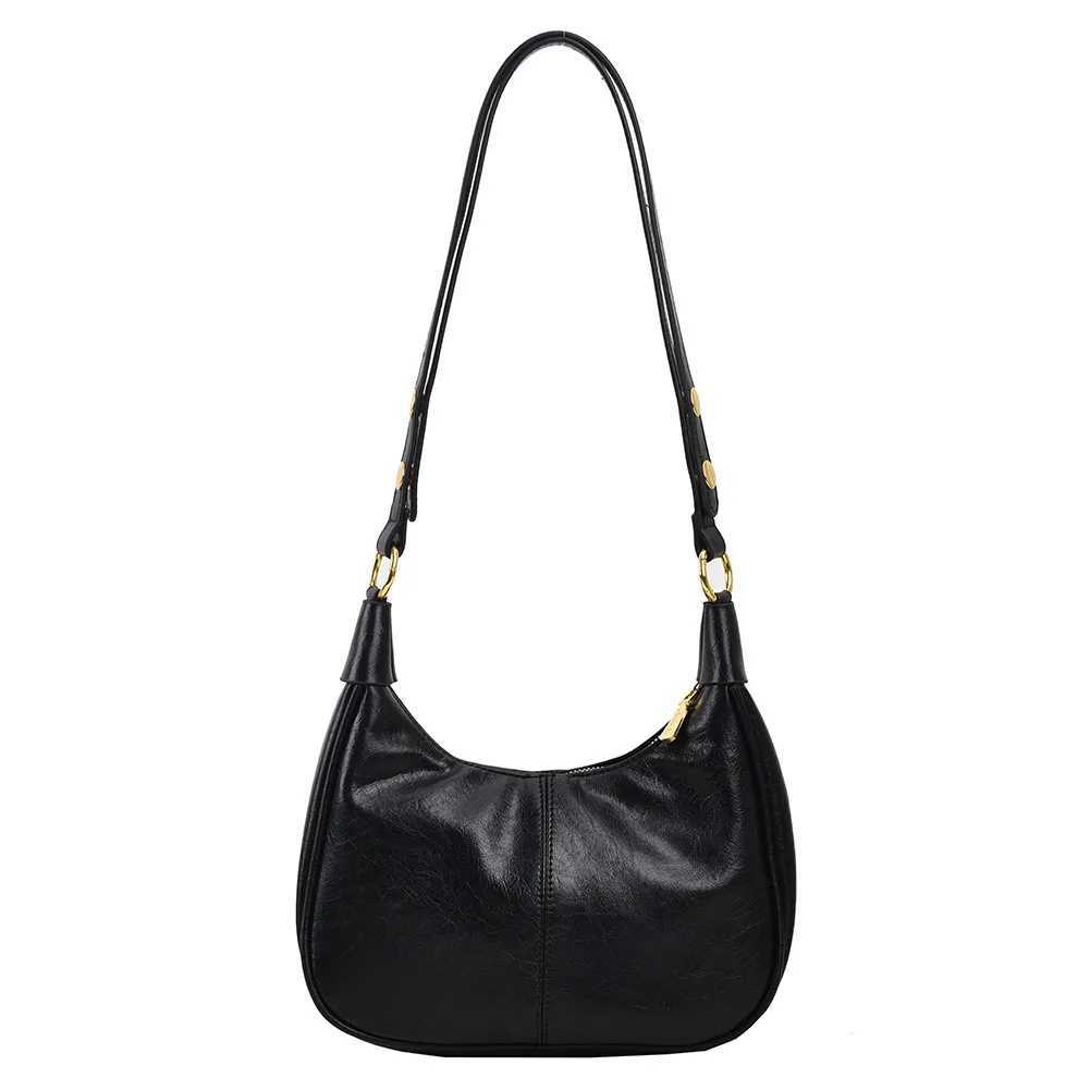 Crescent Bag for Women Adjustable Strap Hobo Bag PU Leather with Zipper Crossbody Bag Solid Handbag for Work Travel XJ2520616