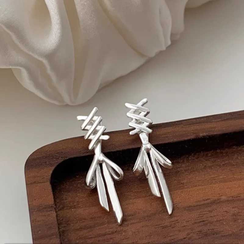 New 925 Sterling Silver Hoop Earrings Bowtie Ribbon Pearl Drop Golden For Women Girl Gift Jewelry Dropshipping Wholesale L250527