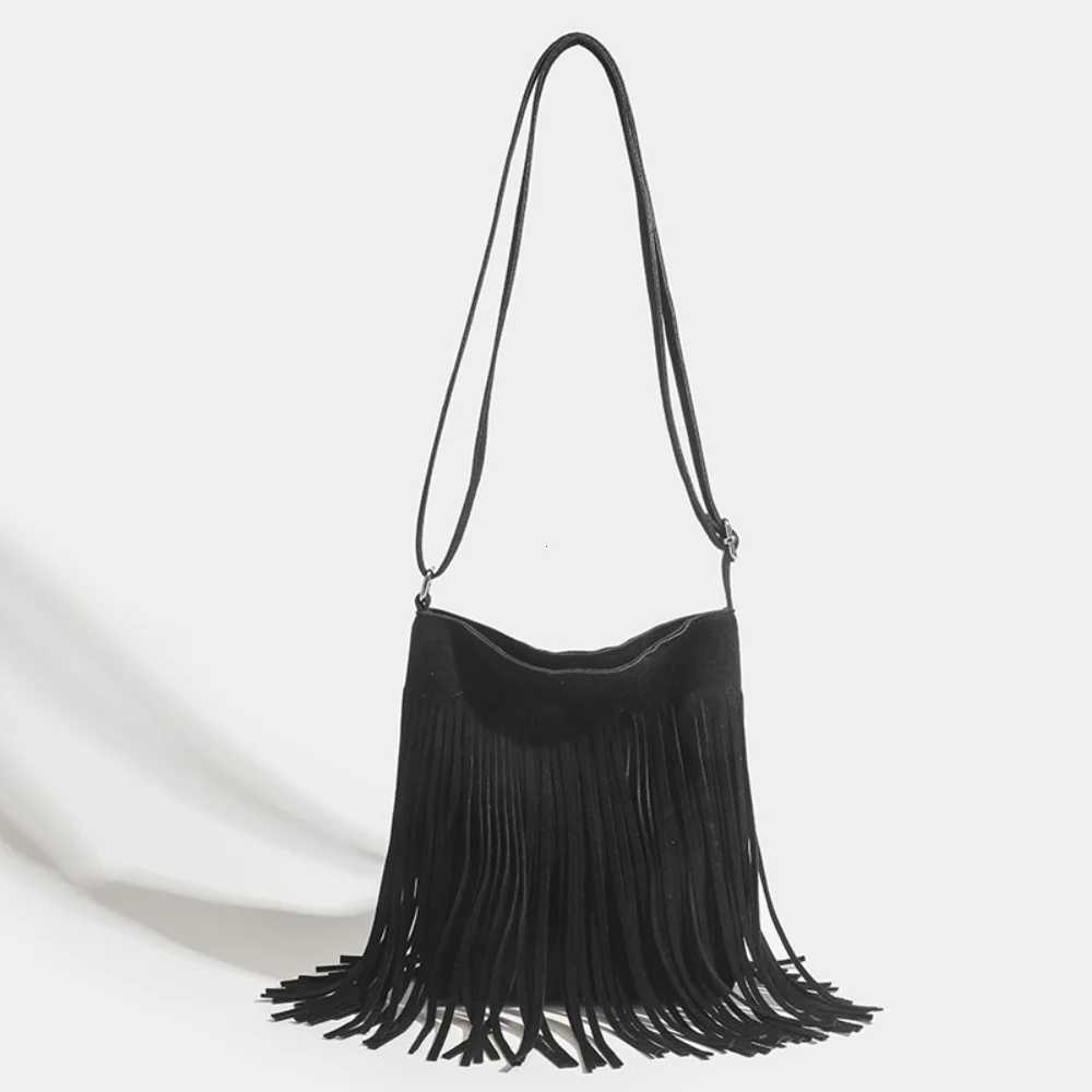 Boho Style Fringe Crossbody Bag Vintage Suede Shoulder Bag Women Large Capacity Casual Fringe Postman Shoulder Bag 2025 XJ2520528