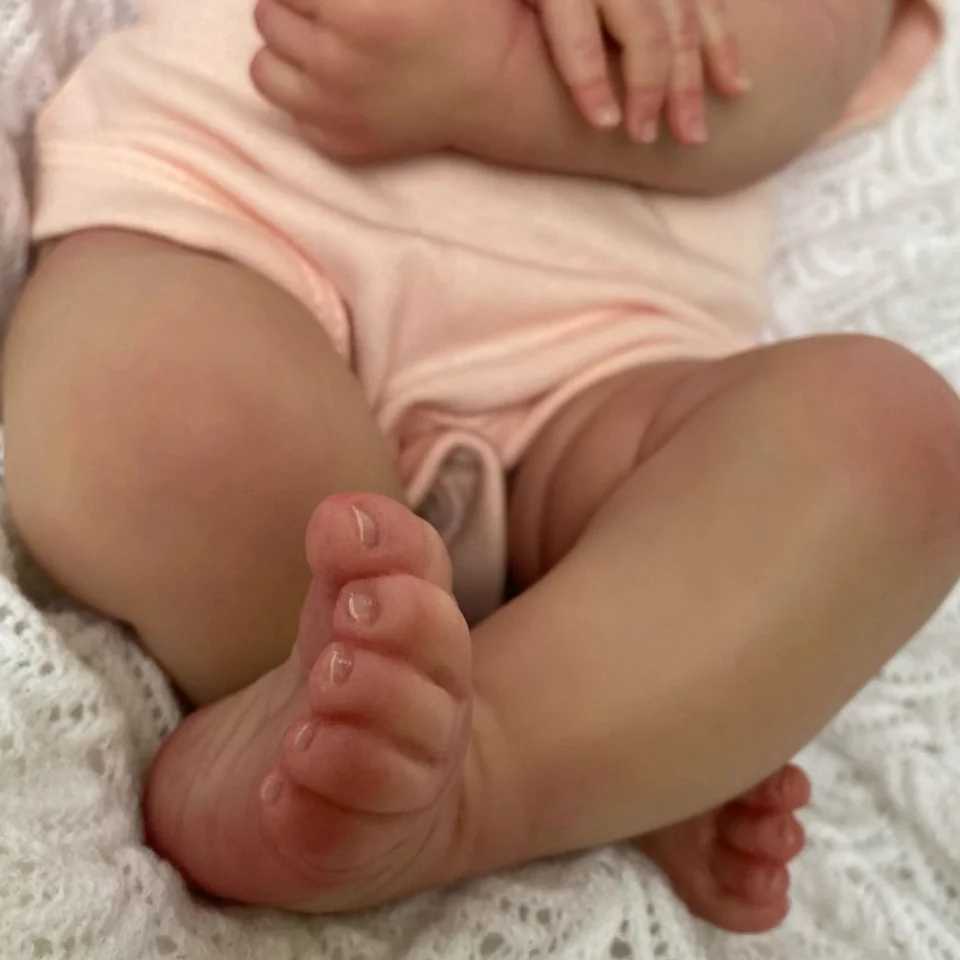NPK 18inch Reborn Baby Doll Meadow Soft Body 100% handmade 3D Skin with Visible Veins Collectible Art Doll Christmas Gift Z250529