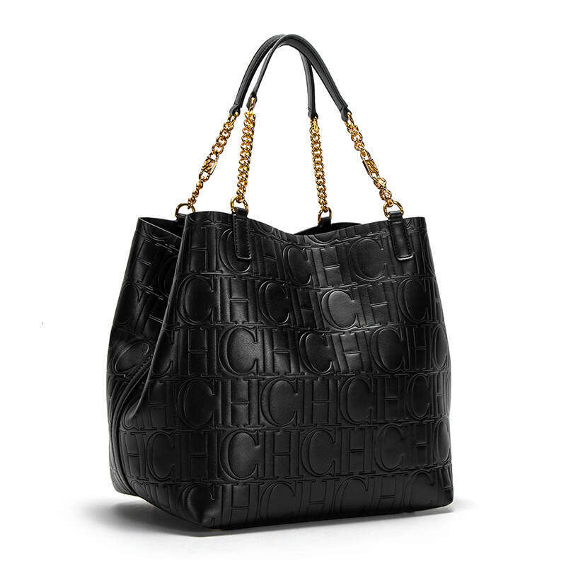 Fashion Classic Solid Color Women's New Bucket Large Capacity PU Material Business Party Shoulder Bag