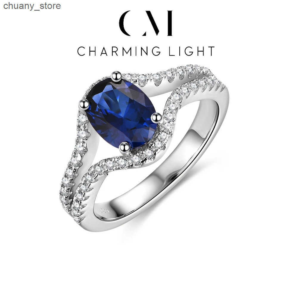 CHARMING 1.5CT Design Sense RUby Sapphire Rings Skeleton Shape 925 Sterling Silver for Women Engagement Party Fine Jewelry Gifts z250529SSXC