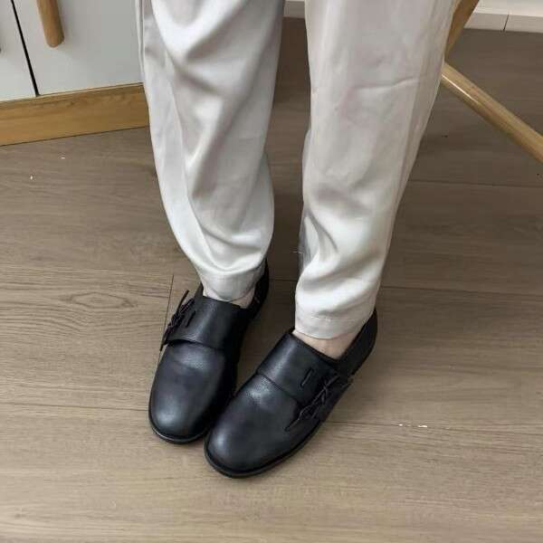 Genuine Leather Bowknot Deep Mouth Women's 2024 Autumn Winter New Versatile Chunky Heel Round Toe Loafers Single Shoes
