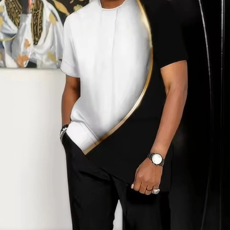 Summer fashion mens sportswear short sleeved Tshirtpants twopiece set for wear 2024 Joogers clothing 3D printed pa 250520Z