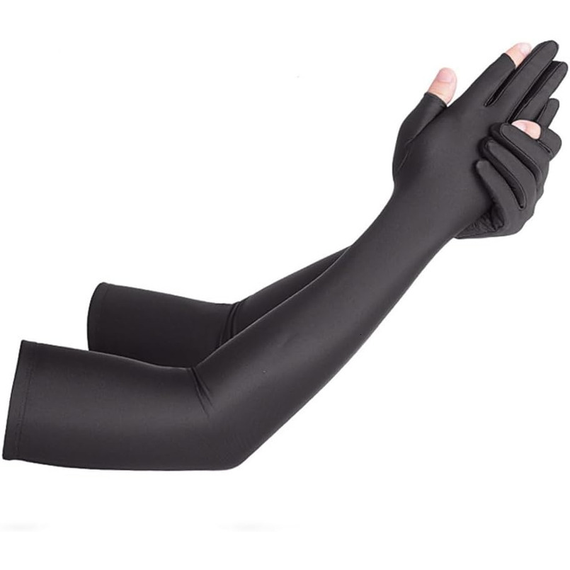 UV Protection Armsleeves with Cut Finger Sun Gloves Men Anti-slip Fishing Driving Cycling Sports Cooling Long Sleeves
