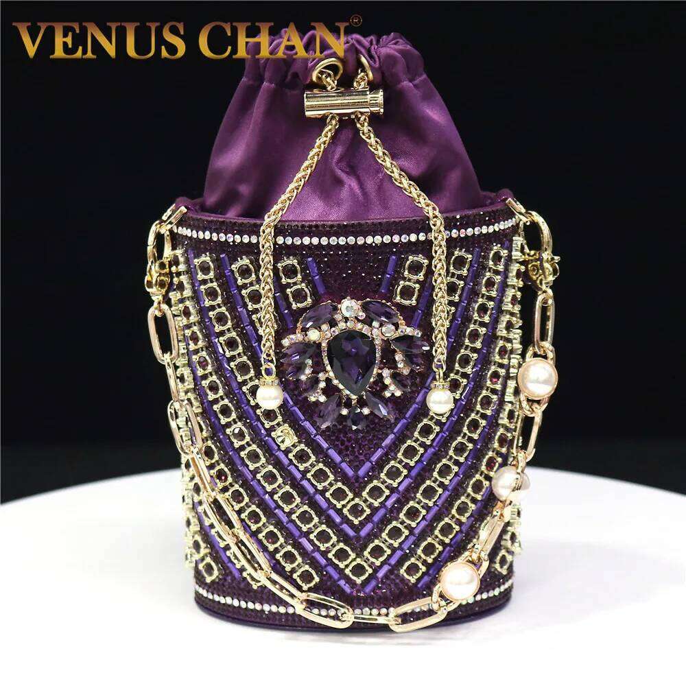 Bucket Crystal Bag Dias 11 Color Women Evening Bags Flower Rhinestones Egg Design Fashion Female Clutch Handbags