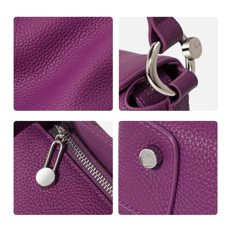 Bag Lady New Style Cross-Body Genuine Leather Underarm High-End Feeling Exquisite Dumpling White Match Single Shoulder Bag