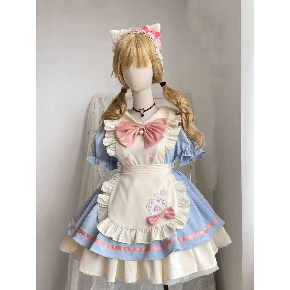Lolita Dress Maid Bow Outfit Cosplay Costumes Kawaii Women Housemaid Sexy Dresses
