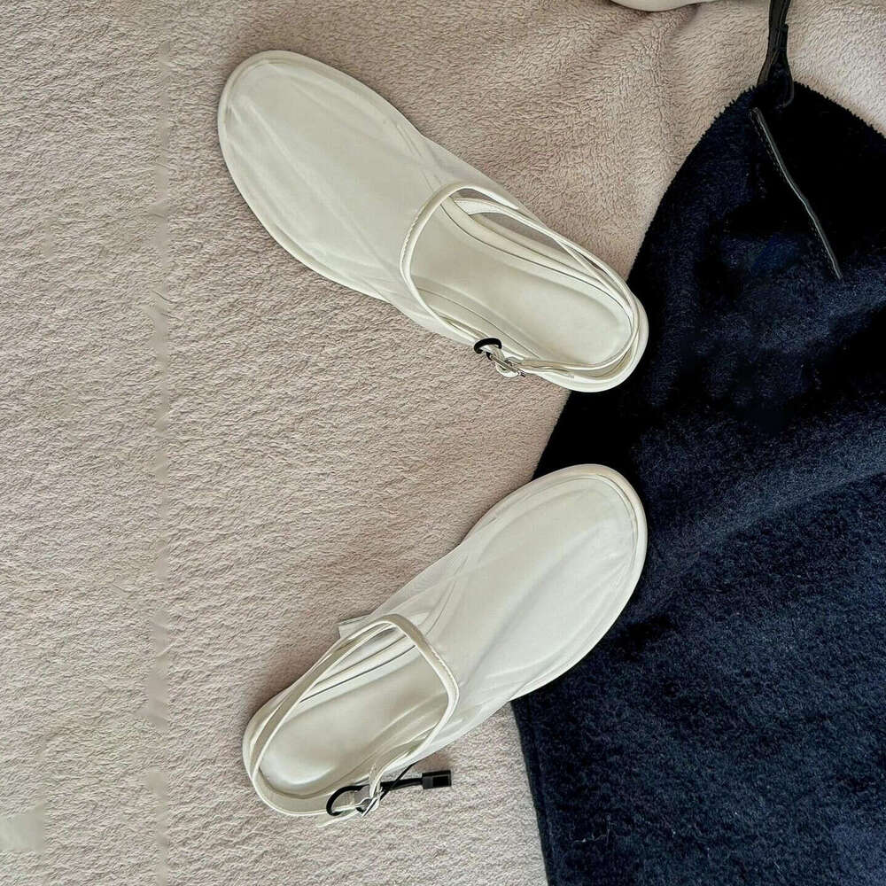 ZA Women's Fabric Mesh Shoes Round Breathable Flat Casual Mules Closed Toe Half Slippers Sandals Women Summer