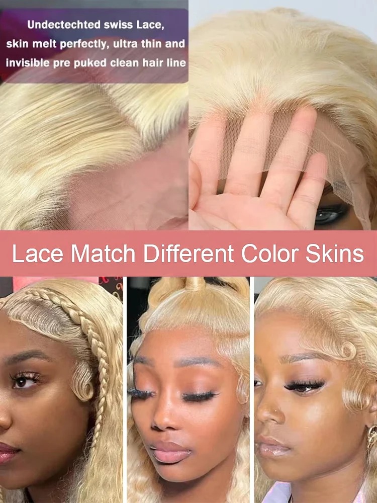30 Inch 13x6 Transparent HD 613 Honey Blonde Deep Wave Lace Frontal Wigs Brazilian 13x4 Curly Colored Lace Front Human Hair Synthetic Wigs