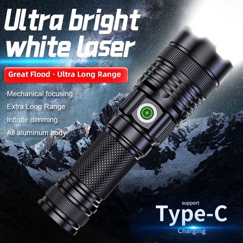 High-power LED Flashlight Stepless Dimming Torch Waterproof Zoom Camping Fishing Lantern Long Lighting Distance XJ250529