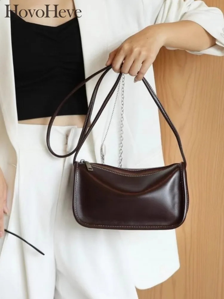 Casual Women Single Shoulder Bag Zipper Soft Cowskin Genuine Leather Bags Versatile Solid Color Ladies Fashion Crossbody Bags 250528