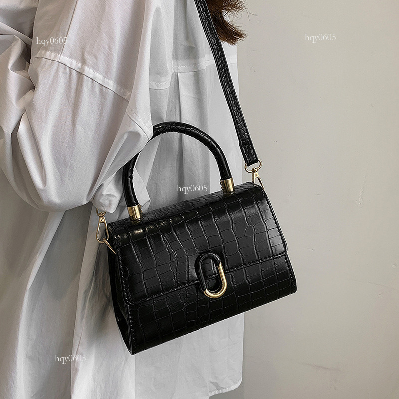 Top quality Brand High Quality New Style Free Delivery Designer Bag Women's 2025 Crossbody Handheld Small Square Versatile Handbag Shoulder Croco