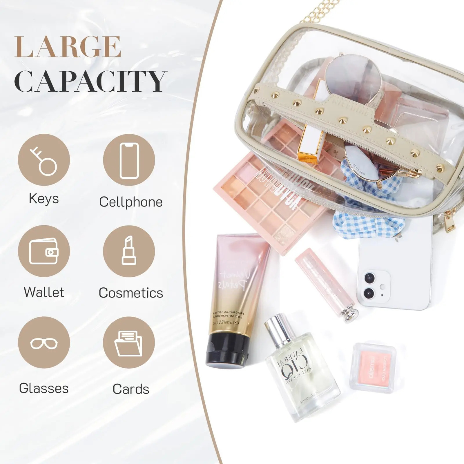 Clear Bag for Stadium Events Small Crossbody Purse Women PVC Approved Concert Sports Festivals 250528