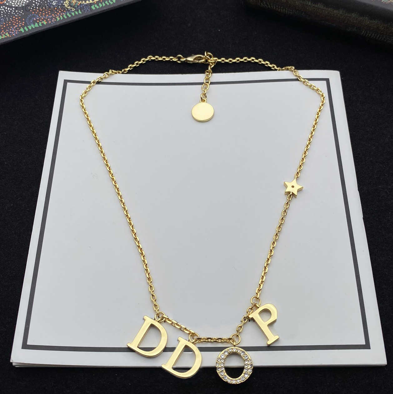 Luxury Designer necklace Womens Accent Set 18K Gold-Plating Letter Pendant Necklace designer Bracelet Earring Set Fashionable charm