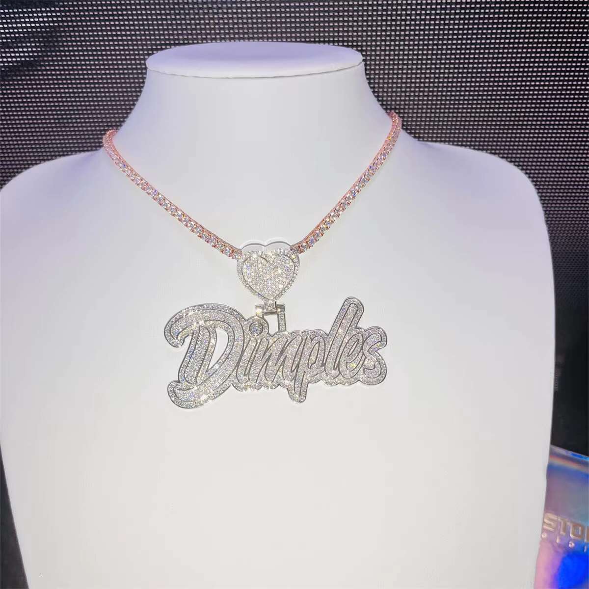 Moissanite Hip Hop Jewelry Gold Plated 925 Sterling Silver 2MM-6.5MM VVS Moissanite Diamond Tennis Necklace Chains