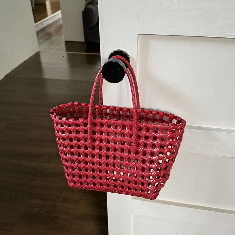 Ins Style Handmade Woven Tote French Basket Large Capacity Handbag Beach Vacation Bag B5