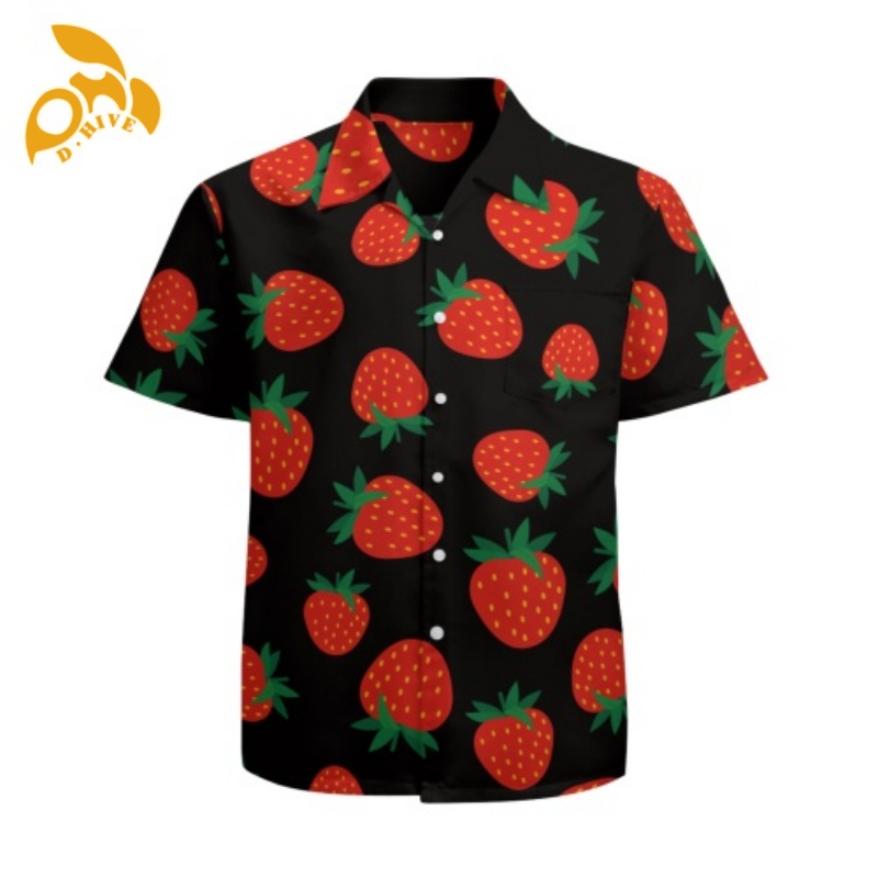Free delivery, DIY top fashion designion customization of large-sized comfortable Hawaiian shirts for both men and women to wear outdoors.