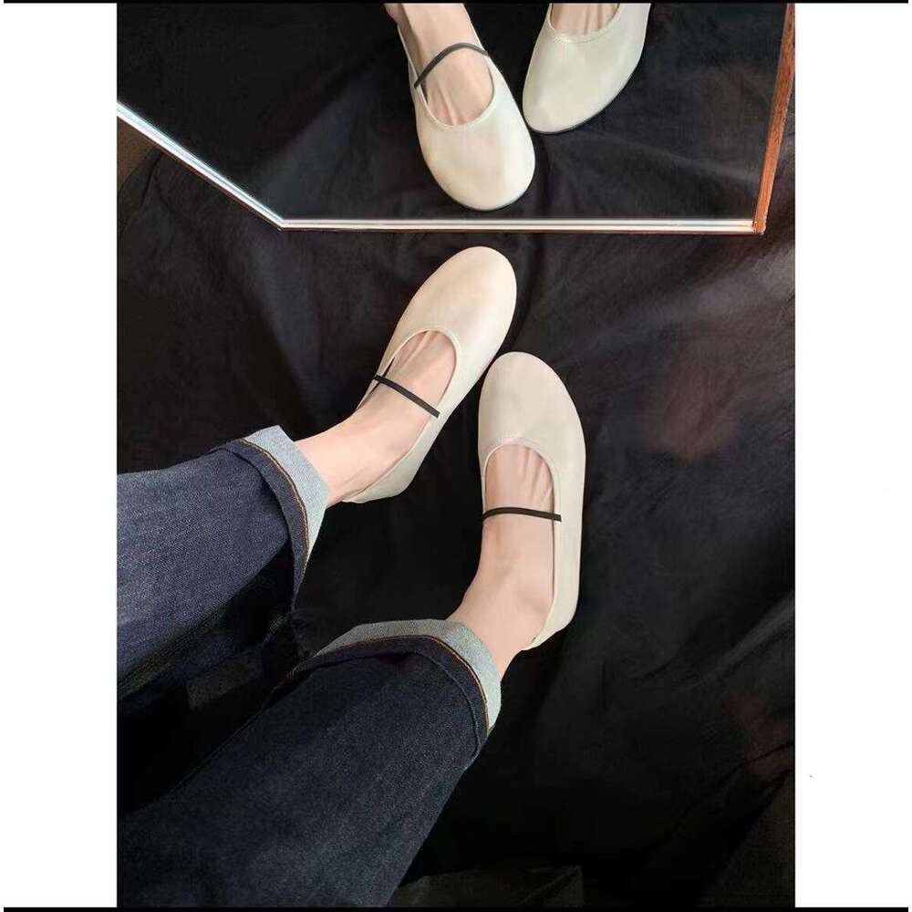 Grape Mom Style Soft Surface Round Toe Shallow Mouth One-Strap Mary Jane Women's Spring Summer New Single Grandma Shoes
