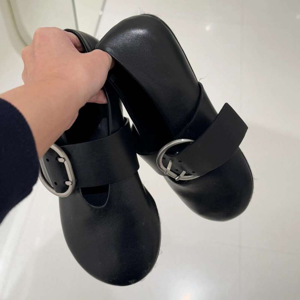 Genuine Buckle Flat Big Head Single Women 2025 Spring Autumn New Mary Jane Loafers Small Leather Shoes