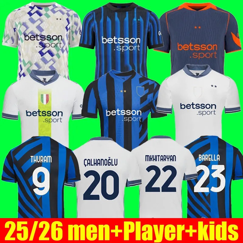 25 26 Maglia LAUTARO Soccer Jerseys BARELLA FRATTESI INTERS THURAM ARNAUTOVIC CALHANOGLU Football Shirt 2025 2026 milans Rossi Men Kids final