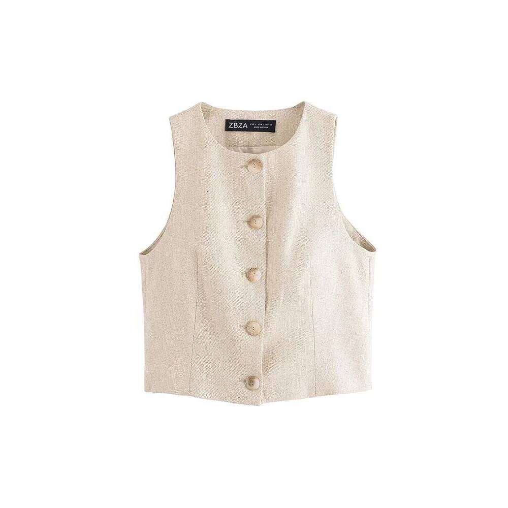 2025 Women Summer 2-Pieces Sets Fashion Casual Solid Vests Coats And Straight Pants Female Elegant Street Two Suits Clothing