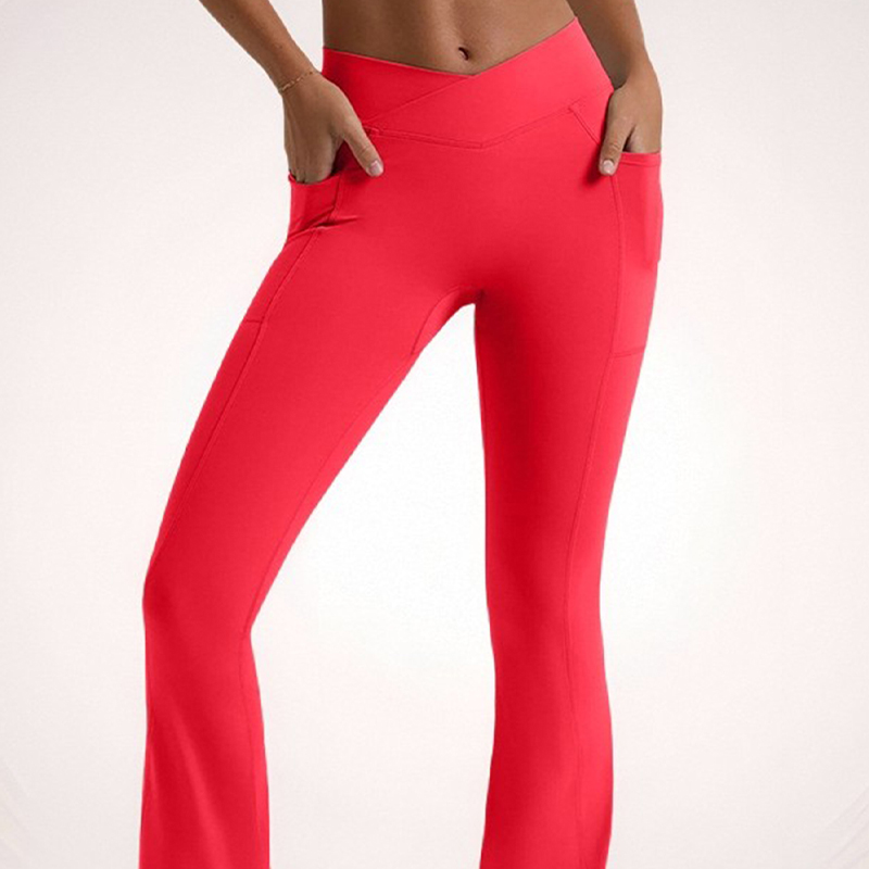 High-Waisted Womens Yoga Pant: Stretchy Micro-Flare Leggings with Ventilated Design