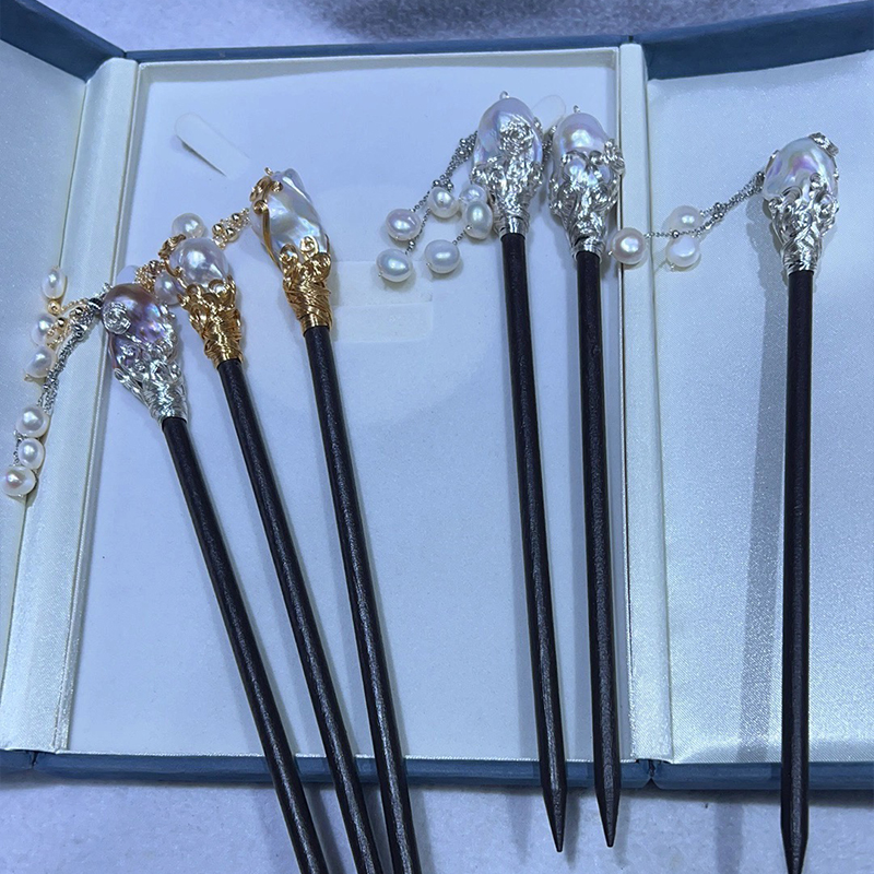 Exquisite Natural Pearls Adorn Your Locks A Timeless Accessory For Any Occasion