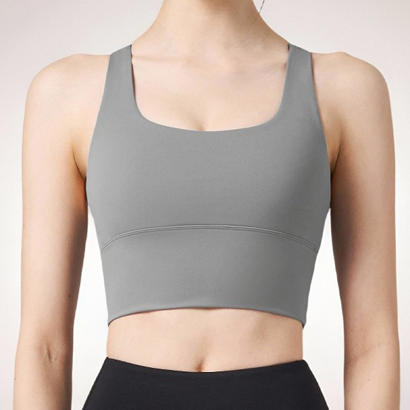 Breathable Seamless Workout Tank Tops w/ Concealed Supportive Bras Suitable for High Impact Exercises