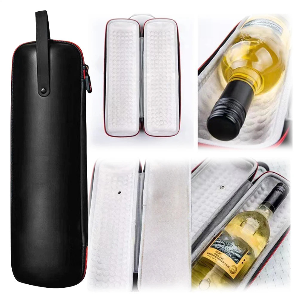 EVA Cooler Ice Bags Shockproof Single Red Wine Gift Box Waterproof Insulation Storage with Hand Strap for Party Travel 250528