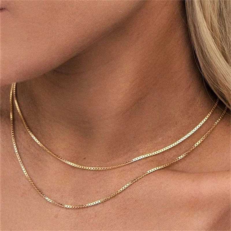 New Arrival HIYEE 1.5 To 3 MM Thick Stainless Steel Box Chain Necklaces For Men And Women Jewelry Link Chokers With 18 To 24 Inches V250618