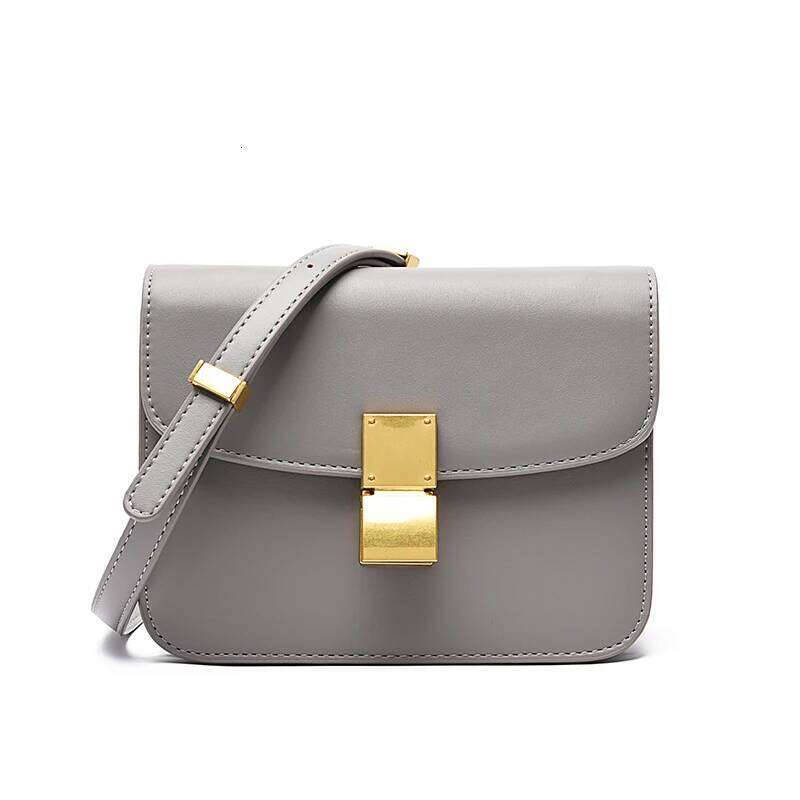 Elegant Small Square Women's Shoulder Crossbody Bag Premium Texture Versatile Buckle Handbag