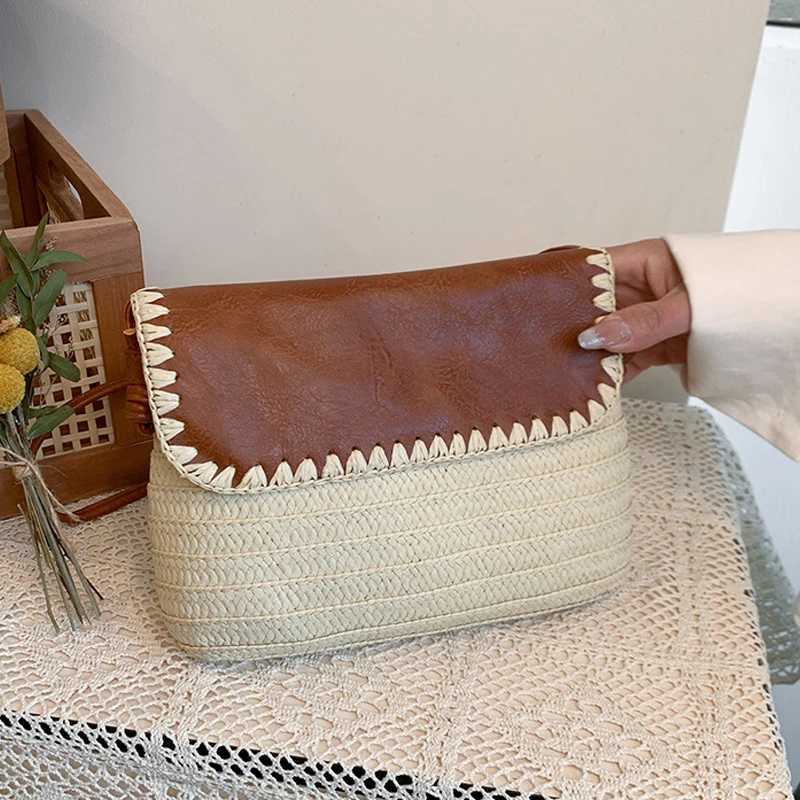 Summer Straw Crossbody Bag for Women Casual Beach Fashion Designer Handbag with Rope Strap XJ2520528