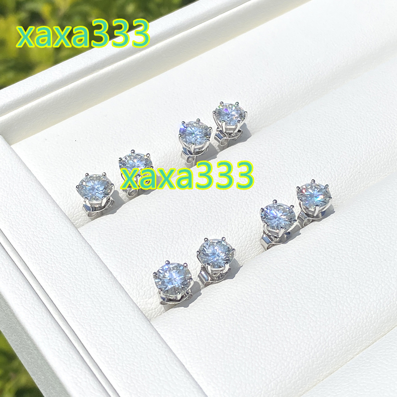 Hot Sale Pass Diamond Tester Round Vvs Moissanite Stud Earring Hip Hop Moissanite Earrings Jewelry