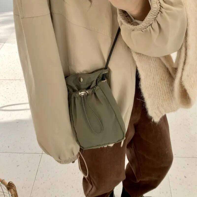 Women's Designer Mini Nylon Crossbody Bags For Women Soft Quilting Shoulder Casual Drawstring Bag Small Phone Flap Coins Lipstick Purses