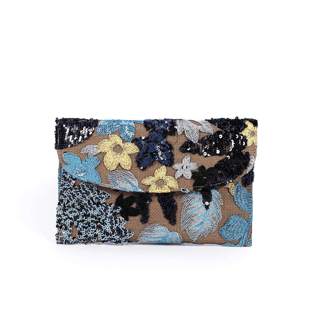 Small female handbag letter wrapping woven bag summer new style high-end sequin embroidery grass weaving
