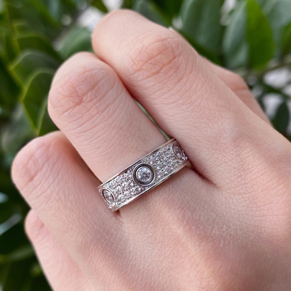 adita moissanite ring 5.5 MM 3.6MM Couple rings for woman designer ring Gold plated 18 K TOP quality US 6-7-8 size exquisite gift rose gold 011