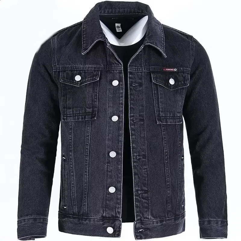 Denim Jacket Trendy Korean Style Casual Versatile Autumn Quarter Length Top For Young Men Student Body Conscious Fashion 250521