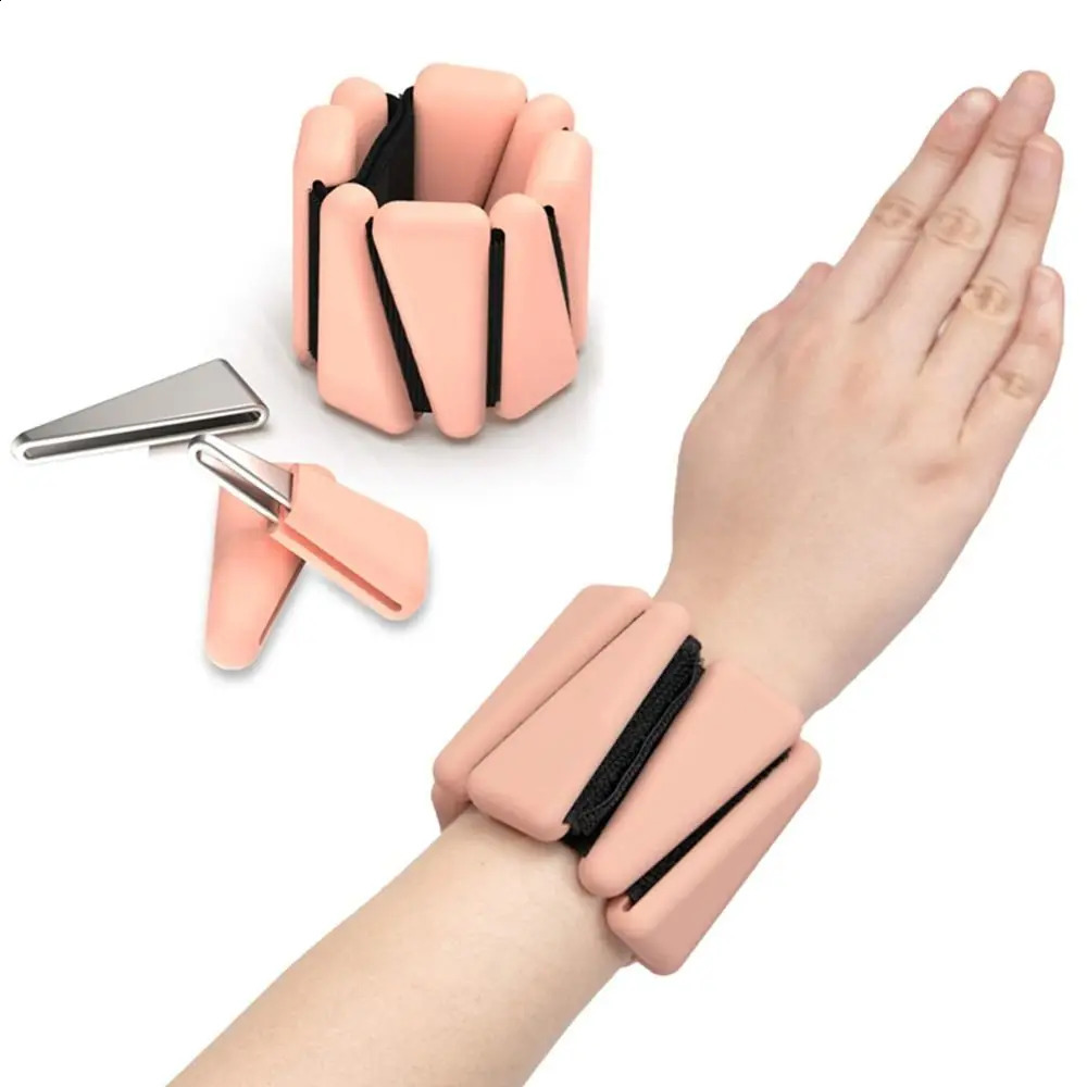 Adjustable Wrist Weight Bracelet Silicone Yoga Weighted Wrist Strap Sweat-proof Skin Friendly Weight-bearing Fitness Equipment 250528